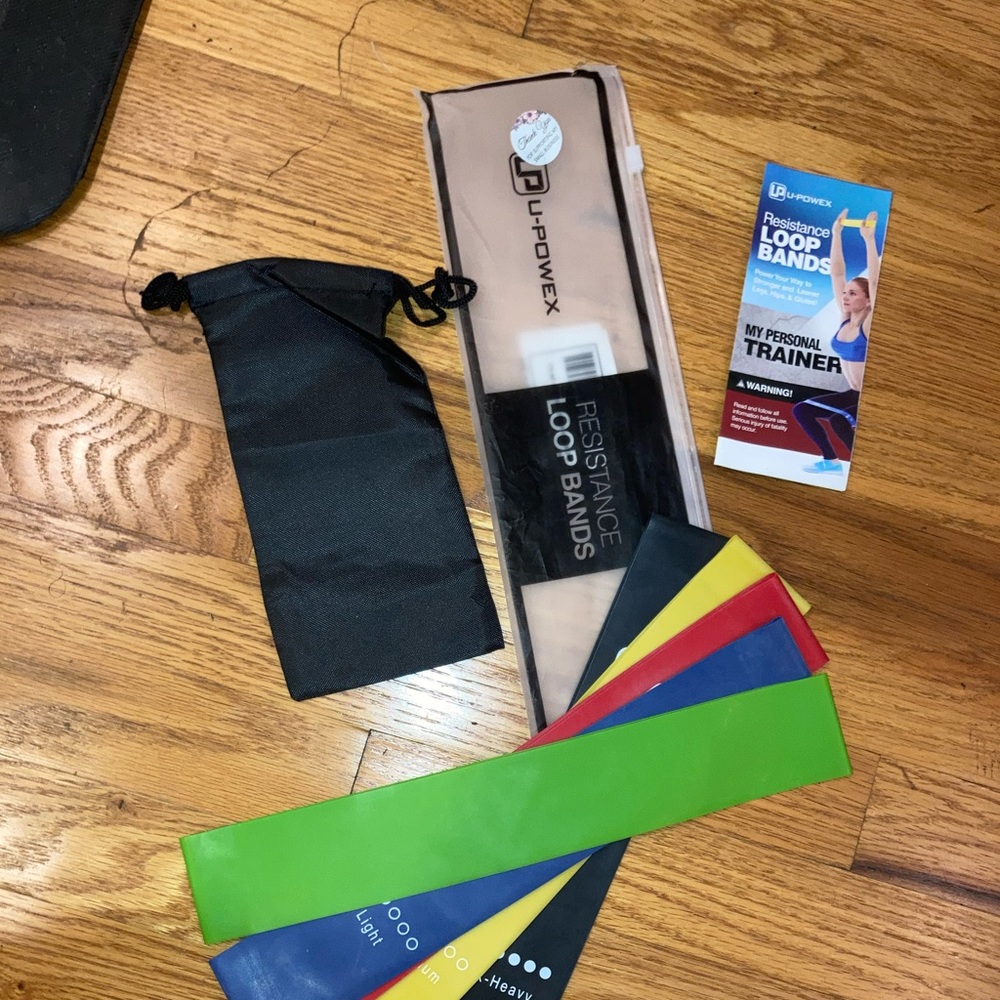 U-POWEX Resistance Bands Set - 5 with Mesh Pouch NWT